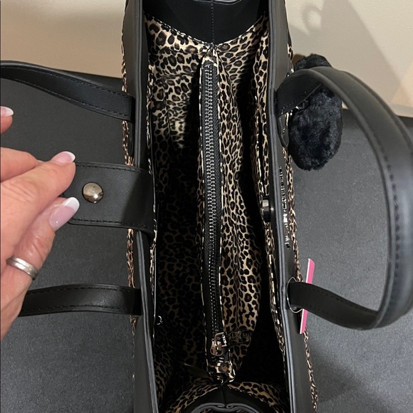Betsey Johnson | Leopard Quilted Tote w/ Charm & Crossbody Strap